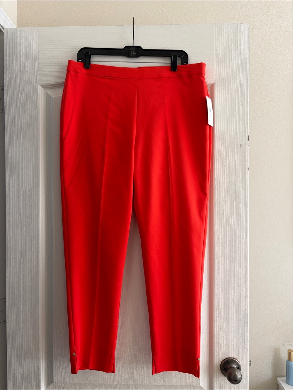 NWT Chaus Coral Ankle Pants Size L Career Wear Slim Leg Trousers